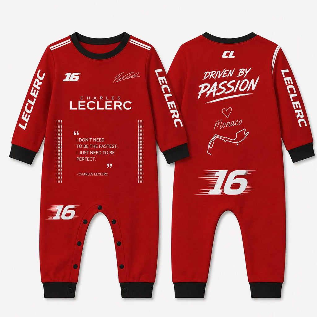 Charles Leclerc F1 Babysuit –  baby romper,  birthday gift suit, christmas, Halloween costume