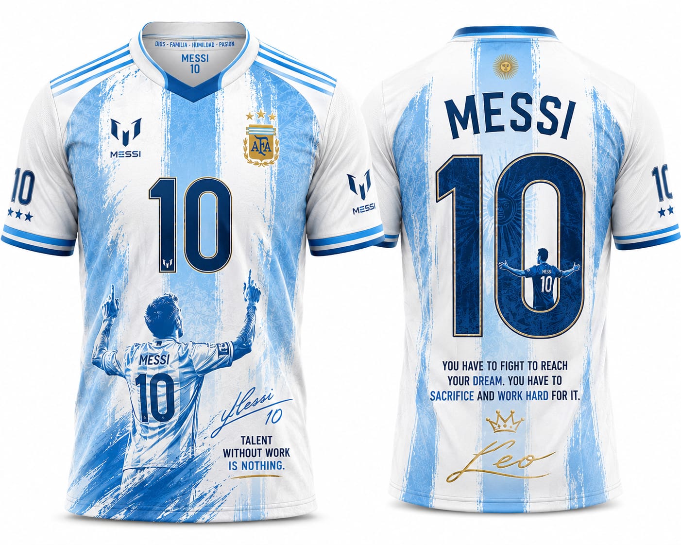 Messi 10 Football jersey- Lionel Messi shirt- Messi 10 football Tshirt