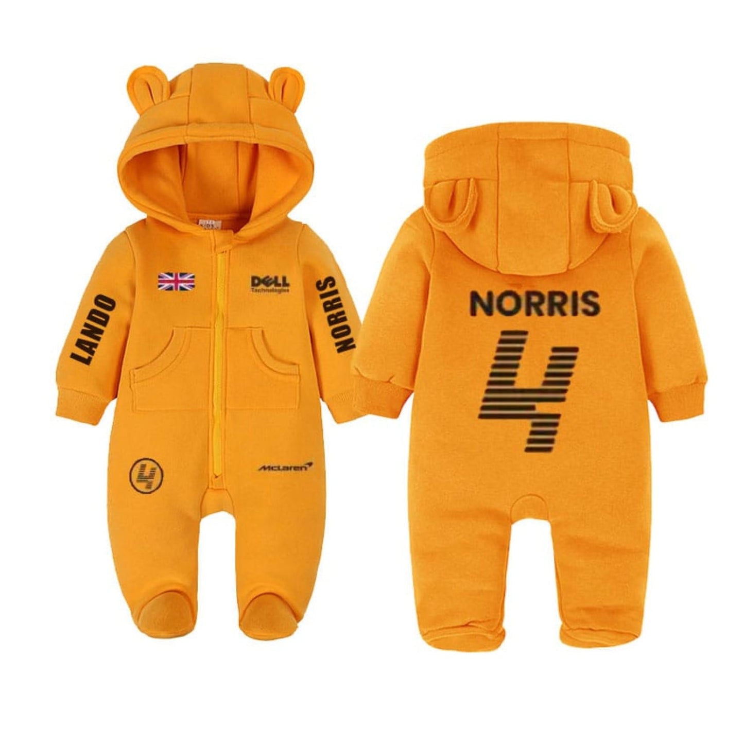 Lando Norris baby romper | F1 Baby Clothes | Kids Bodysuit | Christmas Gift
