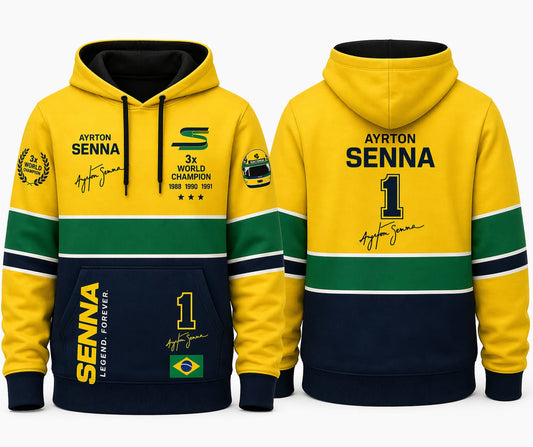Formula 1 Hoodie |Ayrton Senna Christmas costume | Ayrton Senna Team Pullover Clothes