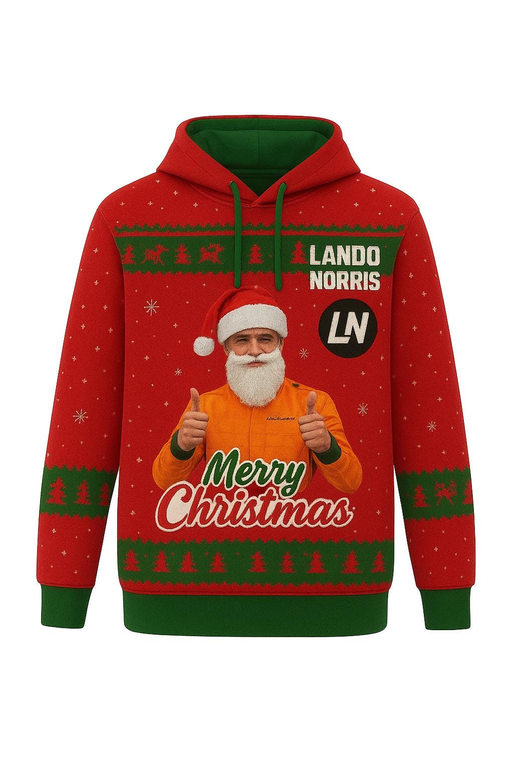 Lando Norris Christmas Hoodie - Formula 1 Holiday Jumper