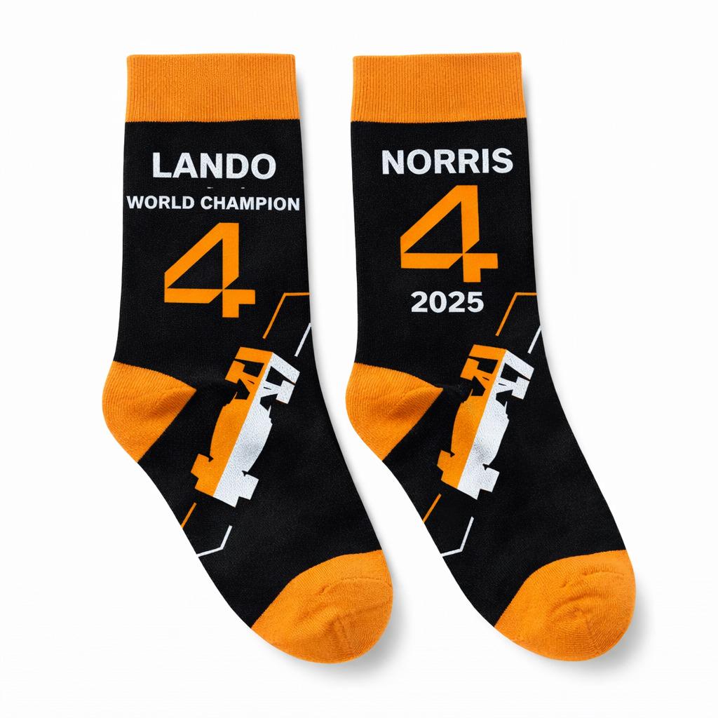 Lando Norris 4 Socks- F1 Birthday, Anniversary, Christmas, Easter Gift him or her