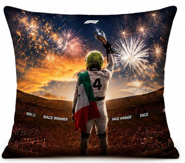 Lando Norris Cushion – Formula 1 Fan Gift- F1 Home decor- Birthday- Christmas Present her