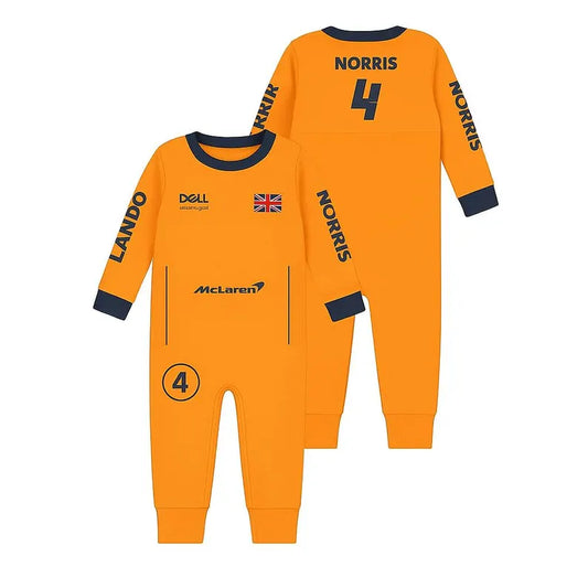 McLaren Lando Norris Baby Romper | F1 Racing Suit Onesie, Birthday Outfit