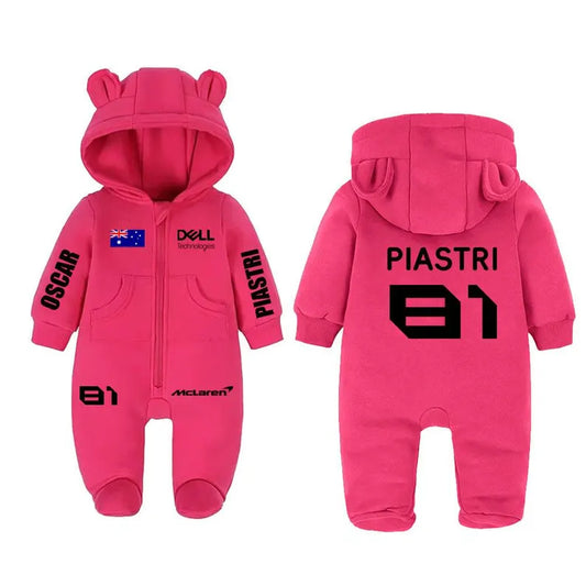 Oscar Piastri Baby Romper | F1 McLaren Cotton Onesie, Kids Racing Outfit