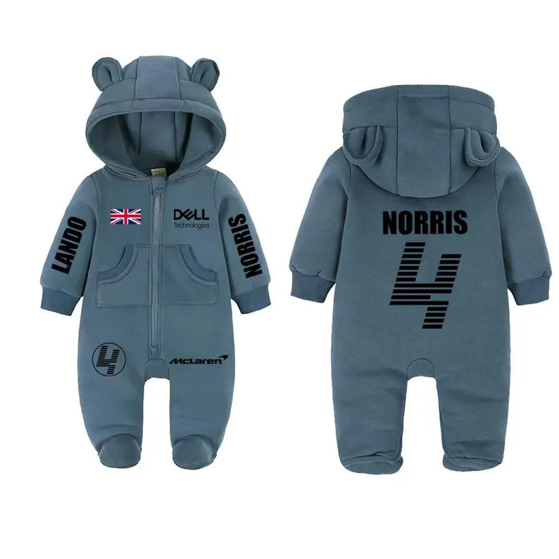 Lando Norris 4 Babysuit, Lando Norris Baby romper, ester gift ,Cotton baby suit, McLaren Baby Romper, Birthday gift babysuit, Christmas gift