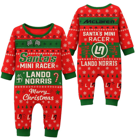 Lando Norris baby suit, formula 1 baby gift, mclaren baby romper, F1 Halloween gift, Christmas baby gift, f1 baby shower gift